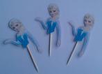 Set van 10 Frozen Elsa traktatie cupcake traktatie prikkers, Ophalen of Verzenden, Nieuw, Feestartikel, Verjaardag