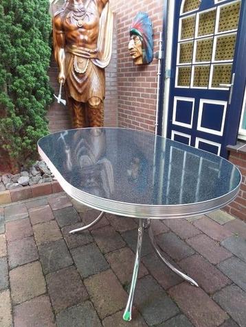 FIFTIES SIXTIES BEL AIR DINER STOELEN MET TAFEL AMERIKAANS  beschikbaar voor biedingen