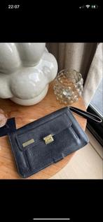 Vintage leren clutch / portemonnee - Mooie tas, Ophalen of Verzenden, Gebruikt, Zwart, Avondtasje