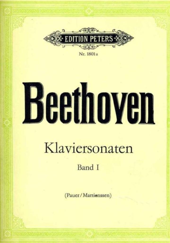 Piano: Beethoven-klaviersonaten band 1-edition peters 1801a, Muziek en Instrumenten, Bladmuziek, Klassiek, Piano, Ophalen of Verzenden