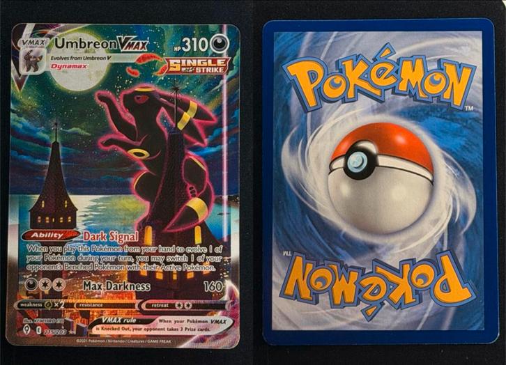 Umbreon VMAX Evolving Skies - Topkaart!, Hobby en Vrije tijd, Verzamelkaartspellen | Pokémon, Nieuw, Losse kaart, Foil, Ophalen of Verzenden