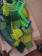 Dinobaan met dino's & houten speelkar met blokken, Ophalen, Gebruikt, Overige merken