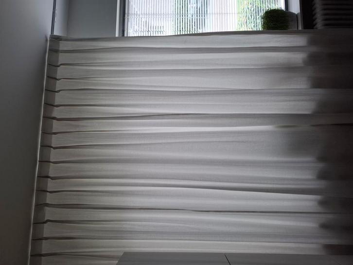 Gordijnen gebroken wit, Huis en Inrichting, Stoffering | Gordijnen en Lamellen, Gebruikt, 200 cm of meer, 200 cm of meer, Wit