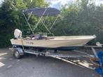Boston Whaler 15 classic Evinrude Etec 90pk met trailer, Watersport en Boten, Gebruikt, Ophalen, 70 pk of meer, 3 tot 6 meter