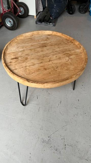 Houten Salontafel - Ø65cm, 40cm hoog beschikbaar voor biedingen