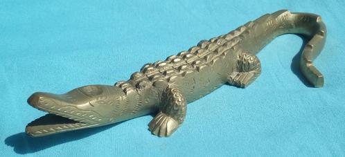 LEUKE MESSING KROKODIL ALLIGATOR ZEER GEDETAILLEERD, Antiek en Kunst, Antiek | Koper en Brons, Verzenden