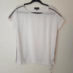 Monari t-shirt top 38 glitter mesh, Maat 38/40 (M), Wit, Zo goed als nieuw, Korte mouw