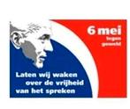 Pim Fortuyn vlag (150 x 0.92) ''6 mei tegen geweld'', Nieuw, Ophalen of Verzenden