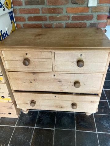 Antiek Engels ladenkastje / commode: 'two over two' beschikbaar voor biedingen