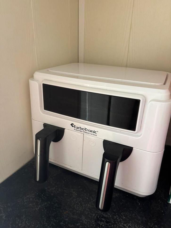 TurboTronic AF118 Dubbele Airfryer, Huis en Inrichting, Tafels | Sidetables, Zo goed als nieuw, 25 tot 50 cm, Ophalen of Verzenden