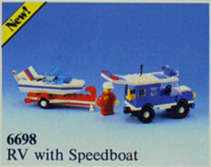 Lego Town Classic Town Harbor 6698 RV with Speedboat, Kinderen en Baby's, Speelgoed | Duplo en Lego, Zo goed als nieuw, Lego, Complete set