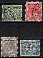 Nederland Dienstzegels nr. 4 en 6-8 Armenwet 1913 gestempeld, Postzegels en Munten, Postzegels | Nederland, Ophalen of Verzenden