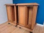 Houten CD/DVD kasten (2 stuks), Ophalen, Gebruikt, 75 tot 150 discs, Hout