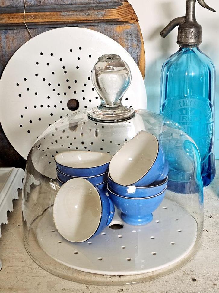 GROTE antieke Biedermeier STOLP mondgeblazen cloche 1815-186, Antiek en Kunst, Antiek | Glas en Kristal, Ophalen of Verzenden