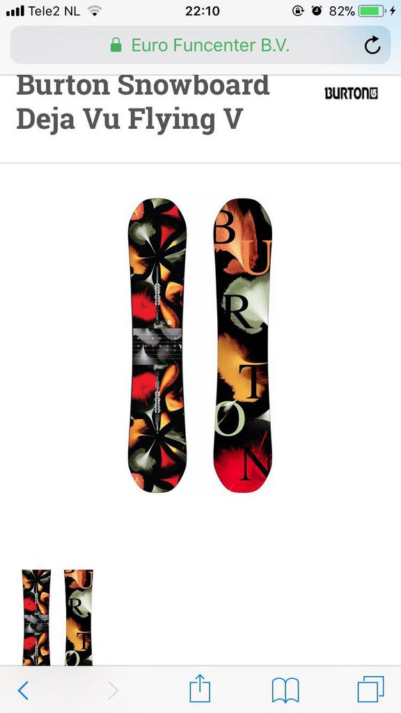 Burton Snowboard Deja Vu Flying 149 cm, Sport en Fitness, Snowboarden, Ophalen, Gebruikt, Board