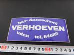 sticker uden bar dansschool verhoeven *, Verzamelen, Stickers, Ophalen, Zo goed als nieuw, Bedrijf of Vereniging