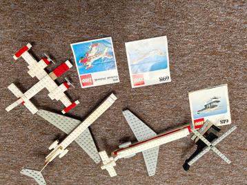 Vintage LEGO Sets - Vliegtuigen en Helikopter beschikbaar voor biedingen