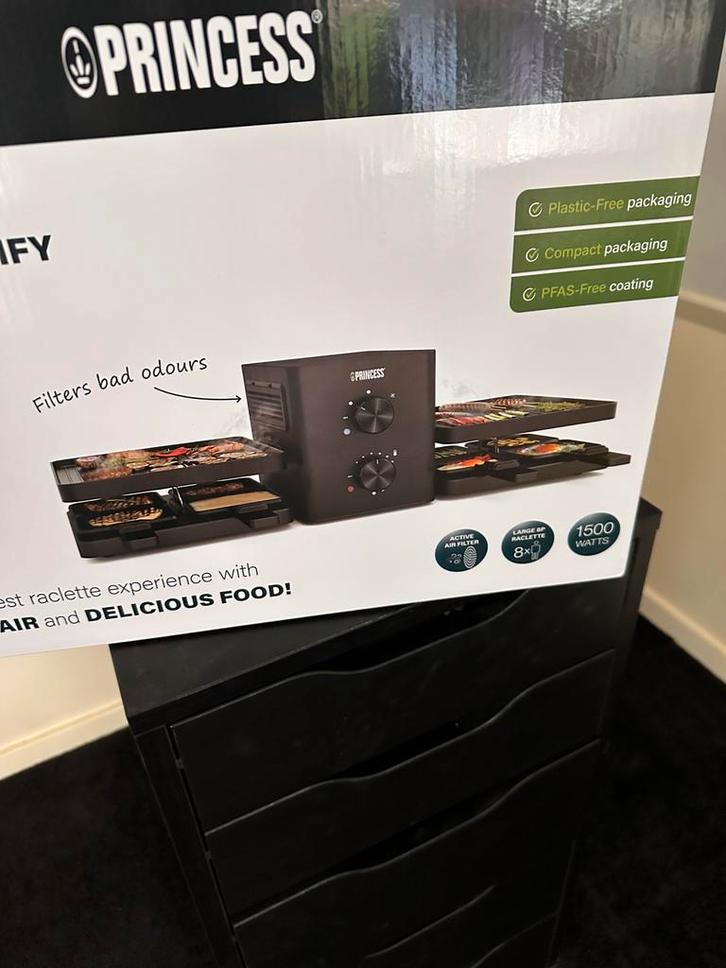 Princess Raclette Purify - Nieuwste model!, Witgoed en Apparatuur, Fonduesets, Nieuw, Fondueset, Elektrisch, Ophalen