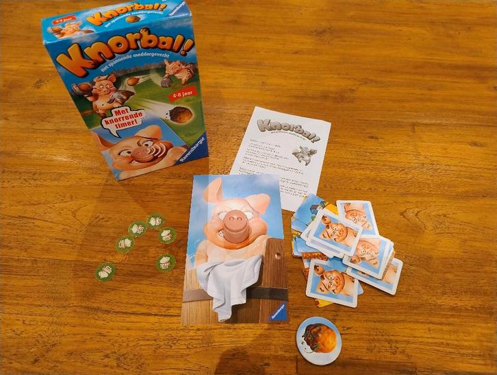 Knorbal! Het spannende modder gevecht met knorrende timer, Hobby en Vrije tijd, Gezelschapsspellen | Overige, Zo goed als nieuw