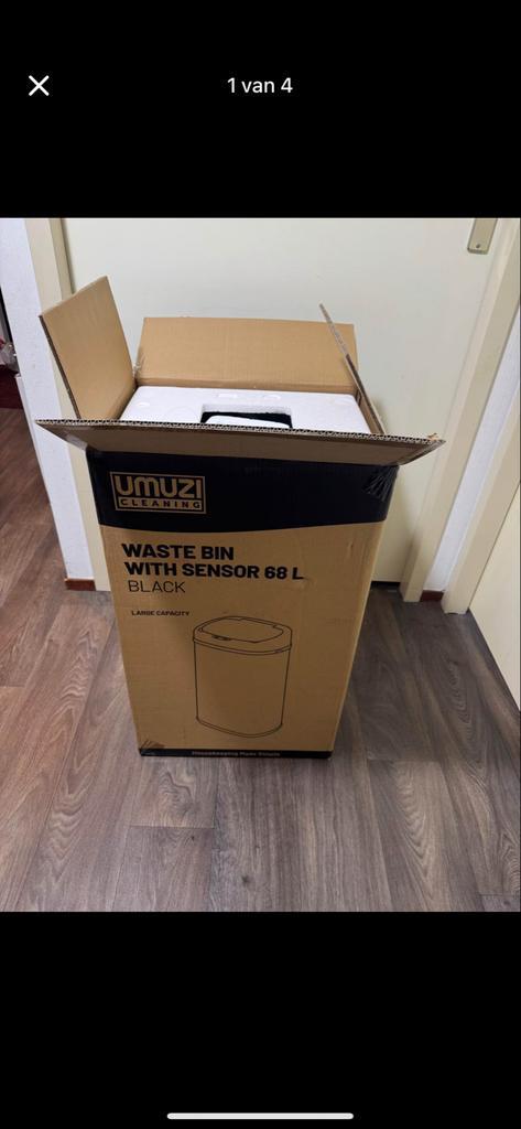 Umuzi Afvalemmer met Sensor - 68L, Huis en Inrichting, Woonaccessoires | Prullenbakken, Nieuw, Kunststof, 75 cm of meer, 40 liter of meer