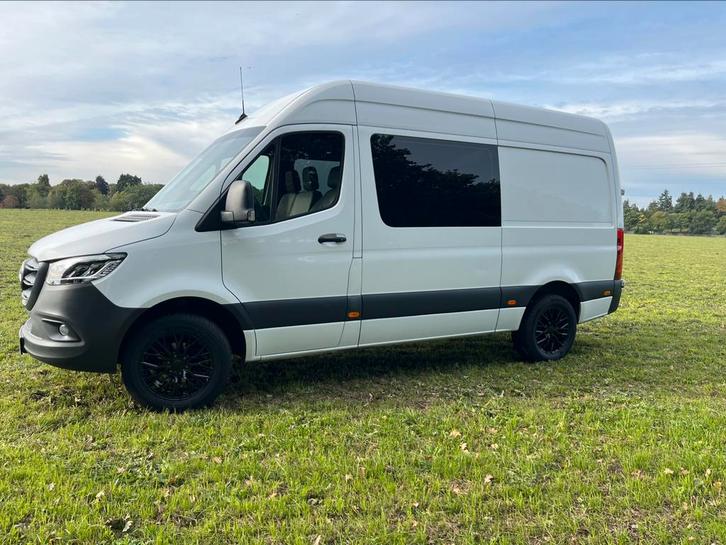 Mercedes-Benz Sprinter 319 L2H2 V6, 6- pers Dubbelcabine Mbu, Auto's, Bestelauto's, Bedrijf, ABS, Achteruitrijcamera, Adaptieve lichten