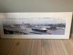 Lijst Rotterdam de Maas met Erasmusbrug, Ophalen, Zo goed als nieuw, Schilderij, 100 tot 125 cm