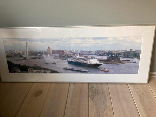 Lijst Rotterdam de Maas met Erasmusbrug, Huis en Inrichting, Woonaccessoires | Schilderijen, Tekeningen en Foto's, Zo goed als nieuw
