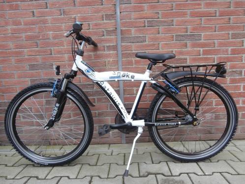 Zeer nette Batavus Snake 24 inch, 3 versnellingen. wit-blauw, Fietsen en Brommers, Fietsen | Jongens, Gebruikt, 24 inch, Handrem