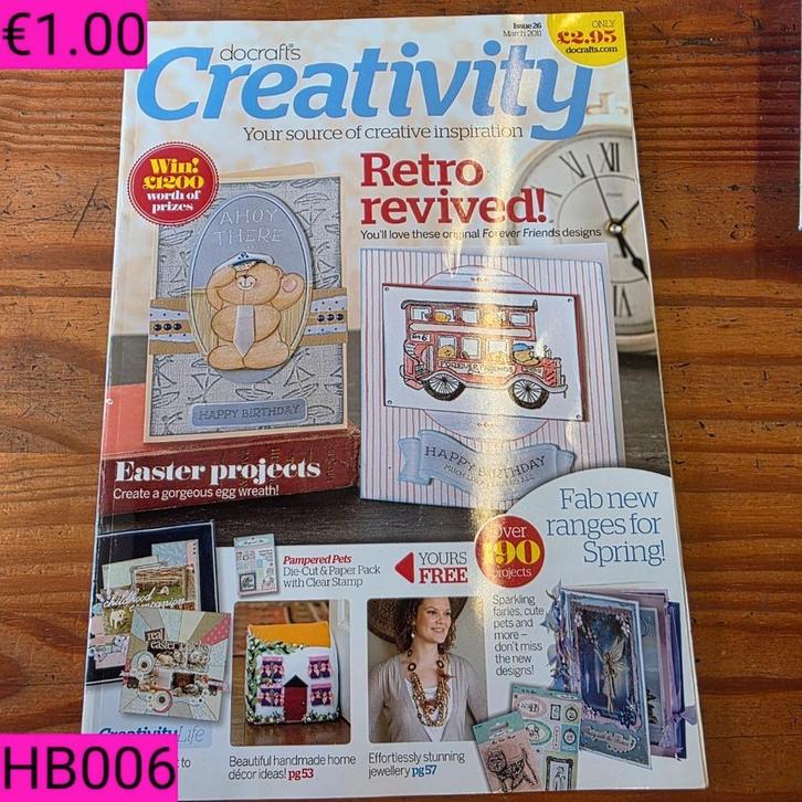 5 creatieve magazines voor €2,50, Boeken, Tijdschriften en Kranten, Zo goed als nieuw, Damesbladen, Ophalen of Verzenden