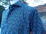 overhemd paisley motief Portonova Italy mt. L topstaat, Kleding | Heren, Overhemden, Blauw, Portonova, Ophalen of Verzenden, Zo goed als nieuw