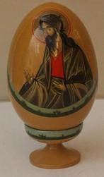 houten ei met icoon 112862, Ophalen of Verzenden, Zo goed als nieuw, Christendom | Katholiek