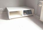 Witte salontafel / tv meubel / lage tafel wit met wieltjes, Ophalen, 25 tot 50 cm, Minder dan 100 cm