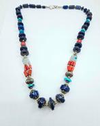 Ketting Met Zilver / Turkoois / Lapis Lazulli, Verzenden, ., Zo goed als nieuw, .