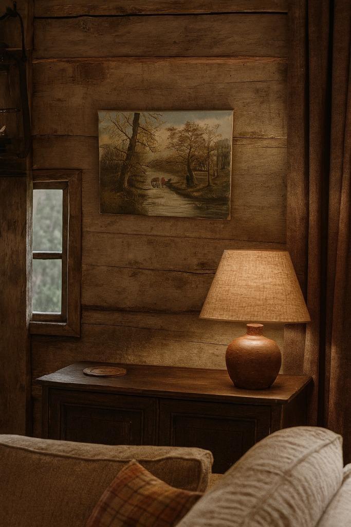 Schilderij – Herder met Koeien bij Bosbeekje, Antiek en Kunst, Kunst | Schilderijen | Klassiek, Ophalen of Verzenden