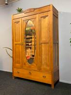 Brocante antieke kledingkast vintage brocante eiken kast, Huis en Inrichting, Ophalen, Gebruikt, Nvt, Brocante antiek art deco art nouveau linnenkast buffetkast