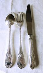 Antiek FRANS verzilverd bestek 12 personen BOULENGER, Antiek en Kunst, Antiek | Bestek, Ophalen of Verzenden