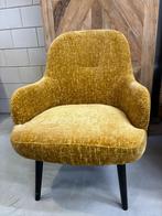 Prachtige fauteuil geel goud mosterd, Huis en Inrichting, Fauteuils, 75 tot 100 cm, 75 tot 100 cm, Zo goed als nieuw, Hout