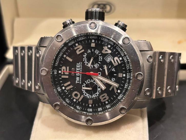 TW STEEL TW126 GRANDEUR, Sieraden, Tassen en Uiterlijk, Horloges | Heren, Zo goed als nieuw, Polshorloge, Seiko, Staal, Staal