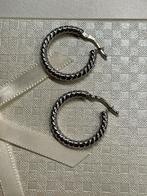 18 karaat witgouden creolen oorringen splinternieuw Ø 21,5mm, Hangers, Nieuw, Ophalen of Verzenden, Zilver