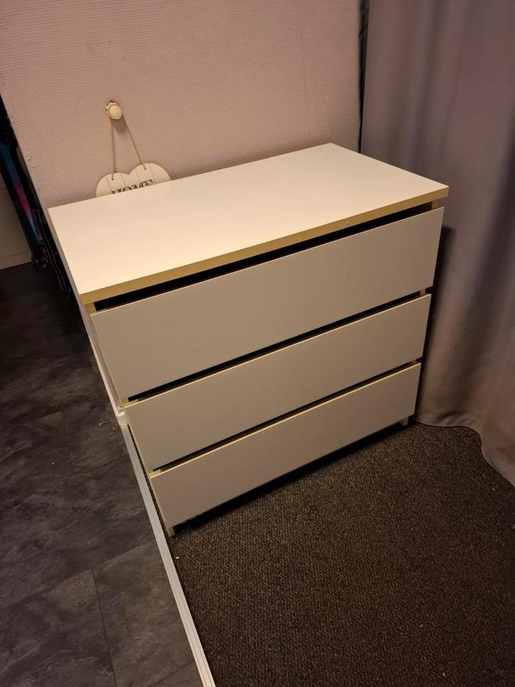 Malm Ikea 3 ladenkast, Huis en Inrichting, Kasten | Ladekasten, Gebruikt, Minder dan 100 cm, 50 tot 100 cm, 25 tot 50 cm, 3 of 4 laden