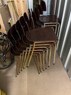 Calvanitas vintage stoelen, Huis en Inrichting, Stoelen, Ophalen, Gebruikt, Bruin, Vintage