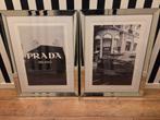 Prada & Dior Prints met Spiegel Frame, Ophalen, Minder dan 50 cm, Minder dan 50 cm, Print