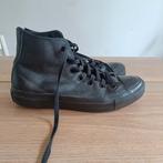 Zwarte Leren Converse All Stars - Maat 38, Zwart, Ophalen of Verzenden, Sneakers of Gympen, Converse All Star