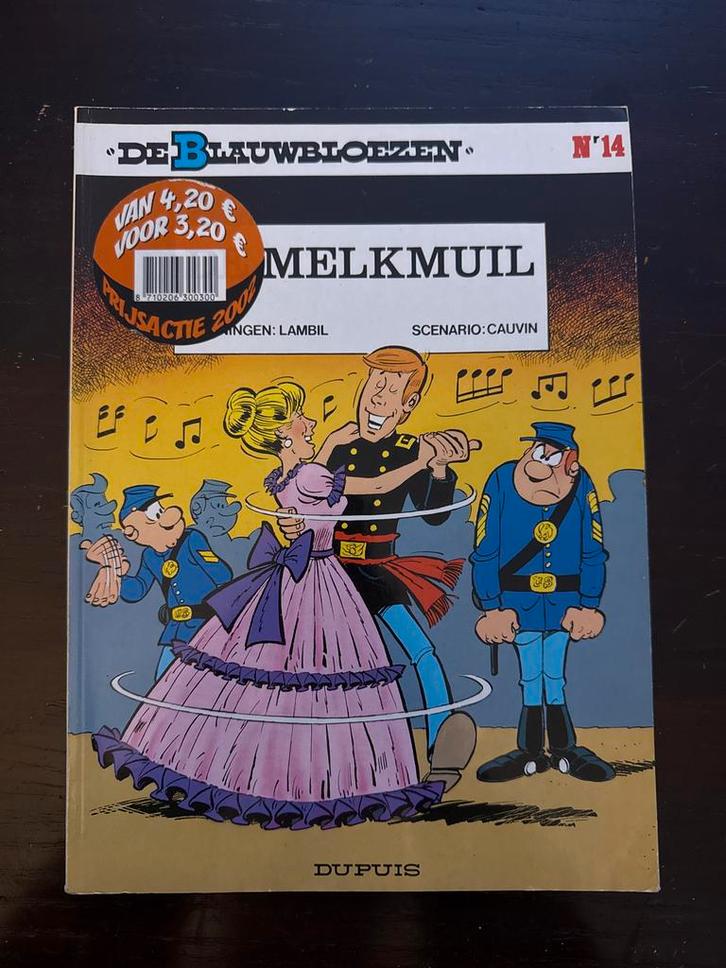 De Blauwbloezen - Melkmuil - Nr. 14, Boeken, Stripboeken, Gelezen, Eén stripboek, Ophalen of Verzenden