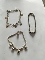 3 antieke zilveren bedel armbanden ., Sieraden, Tassen en Uiterlijk, Antieke sieraden, Verzenden, Zilver, Armband