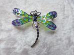 Mooie Zilveren Tiffany Hanger / Broche Libelle - Paars - G, Sieraden, Tassen en Uiterlijk, Antieke sieraden, Verzenden, Zilver