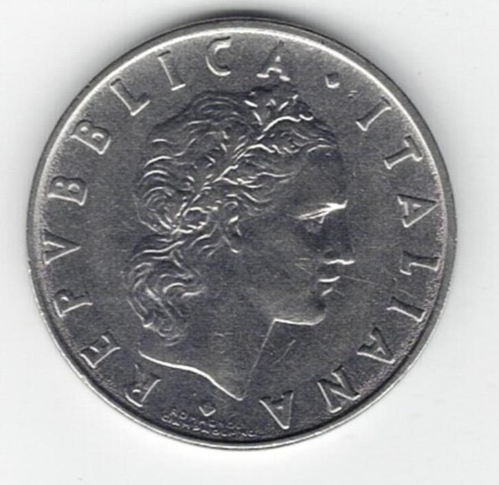 25-2019 Italie 50 lire 1954, Postzegels en Munten, Munten | Europa | Niet-Euromunten, Losse munt, Italië, Verzenden