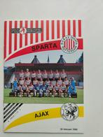 Sparta Rotterdam - AJAX  officieel programma 25-2-1990, Verzenden, Zo goed als nieuw, Ajax, Overige typen