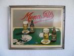 KARTONNEN RECLAME BORD"MENA PILS"+TAXZEGEL UIT 1981, Ophalen of Verzenden, Gebruikt, Reclamebord