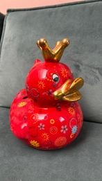 Pomme pidou rode eend spaarpot groot 25/30 cm, Ophalen of Verzenden, Zo goed als nieuw, Steen, Aardewerk of Keramiek, Dier
